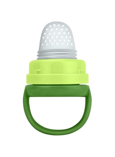 green sprouts Sprout Ware Plant-Plastic First Foods Feeder Made from Plants, Encourages Self-Feeding, Soft Silicone Bulb, Green