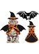 LYLYMIMI Halloween Cat Costume Bat Wings Witch Cloak Wizard Hat 3 PCS Pet Costumes for Small Cats Kittens Cosplay Halloween Party Decoration Bat Costume Cat Dress Up Accessories