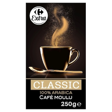Carrefour Classic Arabica Regular Ground Coffee, 250g