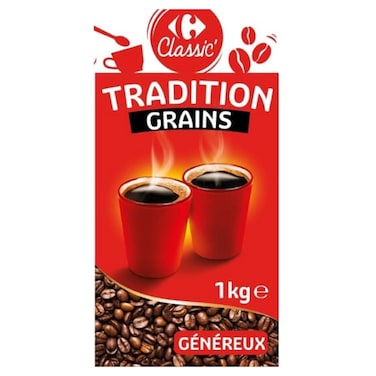 Carrefour Classic Grand Classic Coffee Beans, 1kg