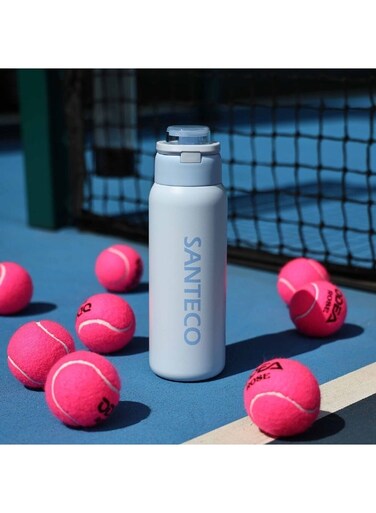 Gemini Dual-Drinking Bottle 750ml - Stylish Cloud Blue Stainless Steel Water Bottle, Insulated &amp; Reusable, Ideal for Travel &amp; Outdoor Activities