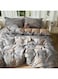 4 Piece Duvet Cover Set, Ultra Soft Microfiber Comforter Cover Set with Zipper Closur, Cotton Bedding Set with 2 Pillow Cases(220x240cm)