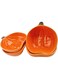 YFANITI Pumpkin Ramekins Small Ceramic Pumpkin Bowls for Baking 6 Oz Oven Safe Mini Pumpkin Dish for Serving Dip and Sauce, 4pcs