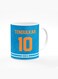 Designer Printed Coffee Mug with Heavy Duty Handle 11oz Ceramic Personalised Gift Mugs Cup [Microwave Safe &amp; Dishwasher Proof ] - Cricket Player - Sachin Tendulkar, Jersey Number - 10