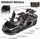 Lamborghini Official Licensed Aventador SVJ 63 Roadster Die-Cast Model Car - 1:24 Scale Replica with Bull &amp; Shield Logo, Opening Doors, LED Lights &amp; Realistic Sound for Adults &amp; Kids (Black)