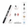 MOTARRO Permanent Marker MC044-2, Fine Tip, Red &amp; Black Ink, Quick Dry, Waterproof &amp; Fade Resistant &ndash; Ideal for Office, School, Home &amp; Industrial Use