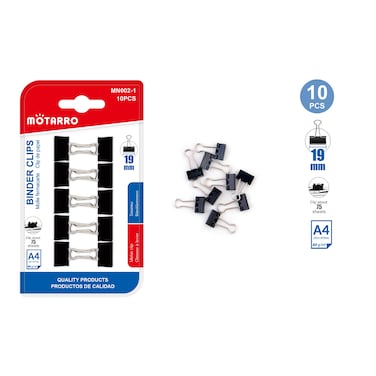 MOTARRO Binder Clips MN002-1 &ndash; Small Metal Paper Clips for Office, School &amp; Home &ndash; Durable Document &amp; File Organizer