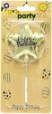 Italo Happy Birthday Star Candle, Gold