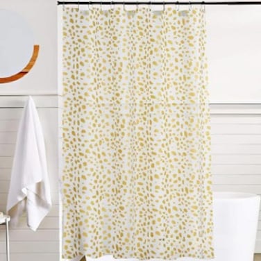 AL ARQAM Shower Curtain for Bathroom 178x183CM with 12 PCS Plastic Hooks