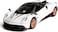 AL ARQAM 1/32 Pagani Huayra Dinastia Toy Car Alloy Diecast Model Car Collectible Pull Back with Light and Sound Toy Vehicle for Boys Kids Girls Gift (White)