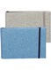 2Pcs Small Photo Album 4X6, 100 Pockets Photo Book Linen Cover, Portable Picture Albums for Baby, Family, Wedding, Anniversary (Blue, Gray(2PCS))