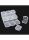 Tazweeq 50 PCS Mini Clear Plastic Jewelry Boxes with Hinged Lid, Square Storage Containers for Small Items, Ideal for Organizing Jewelry, Hardware Tools, &amp; More, Portable, Anti-Oxidation, &amp; Multi-Func