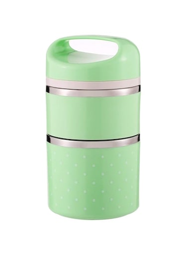 Luv Lap 2 Layer Thermal Lunch Box, 22 X 12 cm, Green, Vg-Ll-Tiffin Box