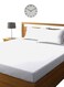 White Queen Size Stripe Deep Pocket Bed Sheet Set Cotton 180x200+25cm