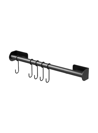 Punch-Free Wall Mount Storage Organization Black 40centimeter
