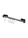Punch-Free Wall Mount Storage Organization Black 40centimeter