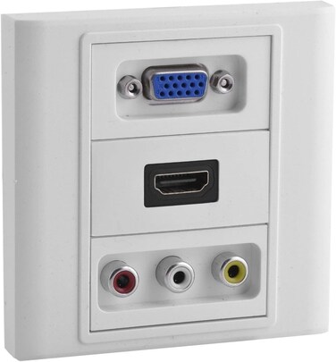 DKURVE 3RCA HDMI VGA Wall Plate