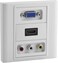 DKURVE 3RCA HDMI VGA Wall Plate