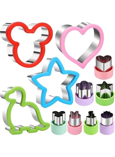TNTAIAHL Stainless Steel Sandwiches Cutter set,Heart &amp; Star Shapes Sandwich Cutters Cookie Cutters Vegetable cutters-Food Grade Cookie Cutter Mold for Kids