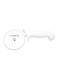 Professional Pizza Cutter with Stainless Steel Blade and White Polypropylene Handle White White