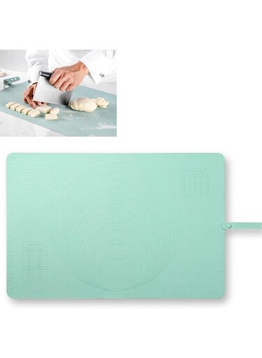 Silicone Baking Mat, Thick Heat Resistant Mat Kneading Mat, Non Slip Non Stick Silicone Pastry Mats for Rolling Out Dough, 60&Atilde;&mdash;40cm,Green