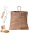 Aoflyda Small Dog Treat Pouch with Training Whistle, Waterproof Dog Training Treat Bag with Automatic Closure, Hands-Free Dog Snack Pouch Puppy Dog Walking Bag with Carabiner for Daily Use (Brown)