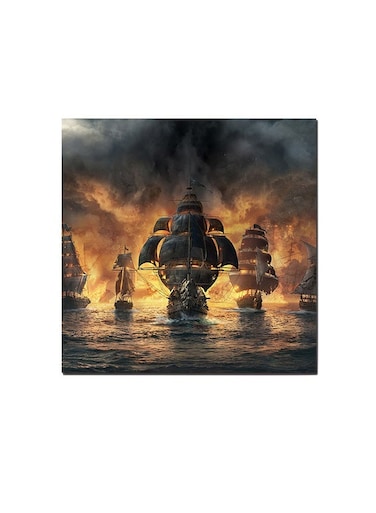 Skull And Bones Game Wall Art Painting Multicolour 30 x 30centimeter