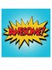 Awesome Themed Wall Art Blue/Yellow/Red 30x30cm