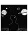 Solar System Themed Wall Art Black/Grey 30x30cm