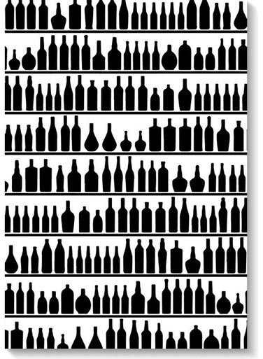 Bottle Printed Wall Art Multicolour 40x60cm