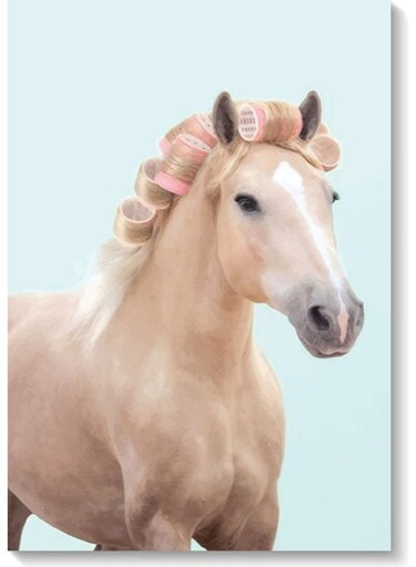 Cute Horse Wall Art Multicolour 40x60cm