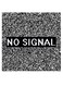 No Signal Themed Wall Art Black/White/Grey 30x30cm