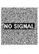No Signal Themed Wall Art Black/White/Grey 30x30cm