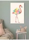 Flamingo Wall Art Multicolour 40x60cm