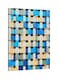Printed Framed Canvas Wall Art Blue/Beige 60x80centimeter