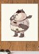 Batman Printed Wall Art Beige/Grey/Black 30x30cm