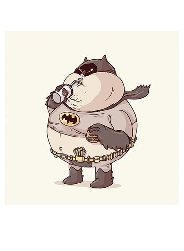 Batman Printed Wall Art Beige/Grey/Black 30x30cm