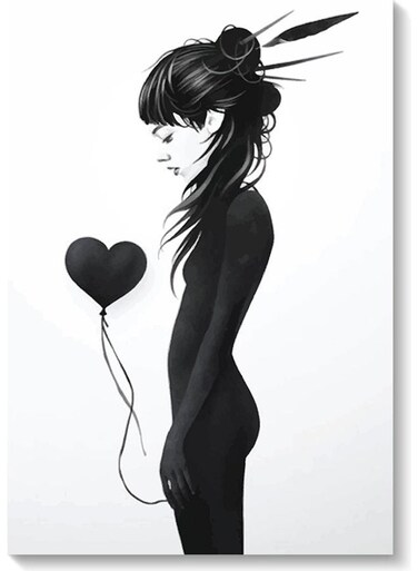Woman Wall Art Multicolour 40x60cm