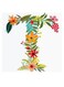 Alphabet T Themed Wall Art Red/Blue/Yellow 30x30cm