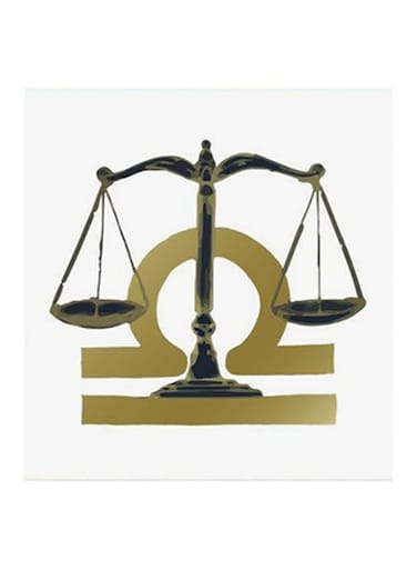 Libra Sign MDF Wall Art Green/Black
