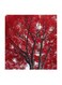 Nature Red Tree MDF Wall Art Multicolour 30x30cm
