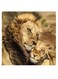 Lions Themed Wall Art Beige/Brown/Green 30x30cm