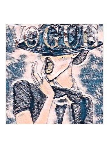 Vogue Fashion And Lifestyle MDF Wall Art Painting Multicolour 30x30cm