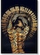 Woman Calligraphy Wall Art Multicolour 40x60cm