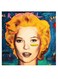 Pop Art Woman Themed Wall Art Blue/Yellow/Beige