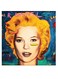 Pop Art Woman Themed Wall Art Blue/Yellow/Beige