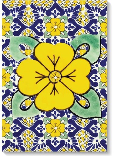 Decorative Printed Wall Art Yellow/Blue/Green 40x60cm