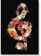 Musical Note Wall Art Multicolour 40x60cm