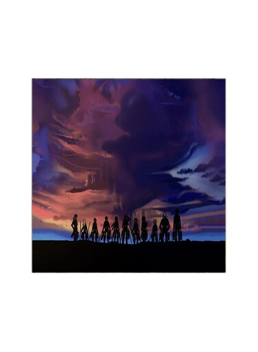 Attack On Titan MDF Wall Art Multicolour 30x30centimeter