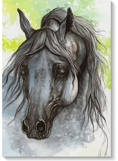 Arabian Horse Themed Wall Art Painting Multicolour 40x60cm